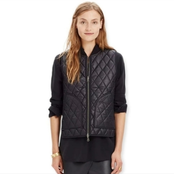 Madewell Reversible Wool Copeland Plaid Vest Black and White, Sz M - Picture 2 of 7